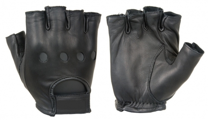 leather driving gloves (½ Finger)