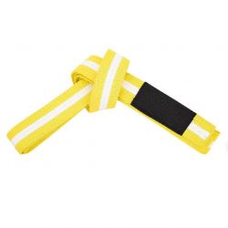 BJJ Belts Yellow Wtite